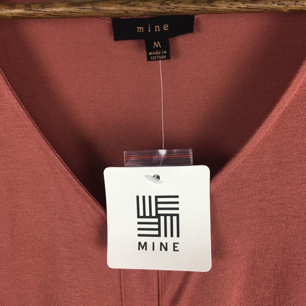 Mine Salmon Colored Button Dress Size Med - Picture 5 of 8